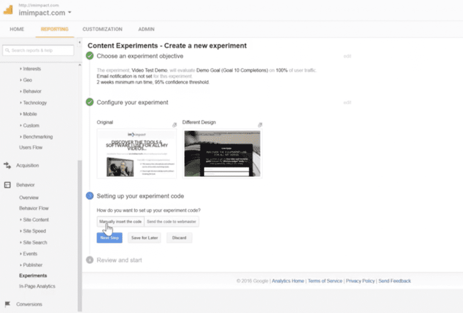 content experimentation