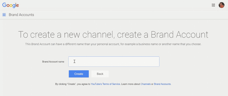 how to create a branded account on youtube