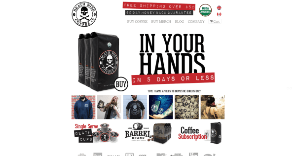 Death Wish Coffee homepage Stories Contagious Jonah Berger ReferralCandy