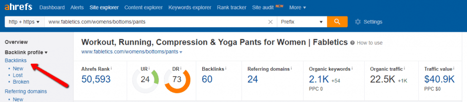 dropshipping business - competitor research fabletics