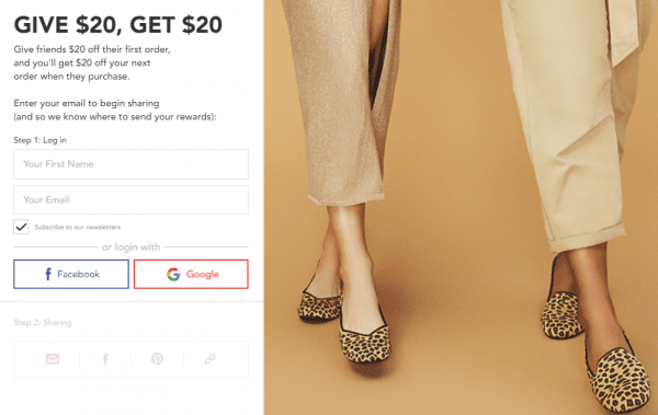 Valentine's Day referral programs - Rothy's