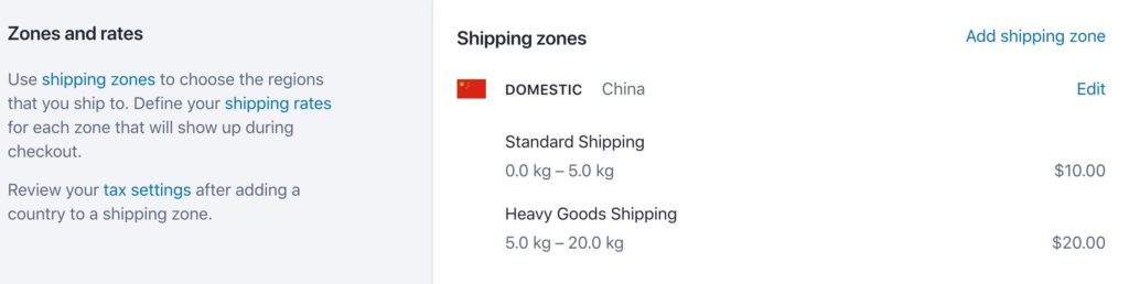 dropshipping on shopify - shipping zones