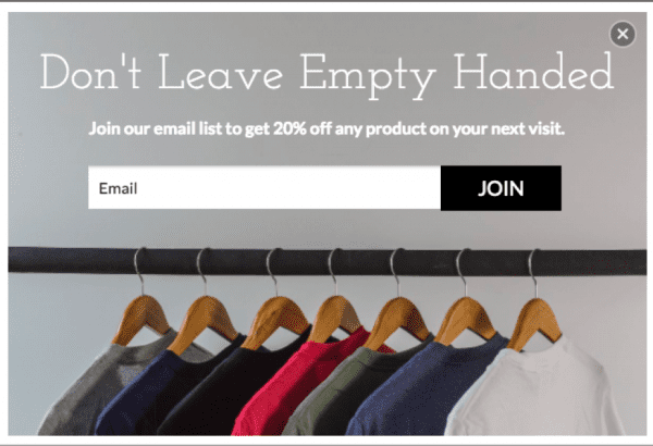 Grow Your Email List: Use exit intent