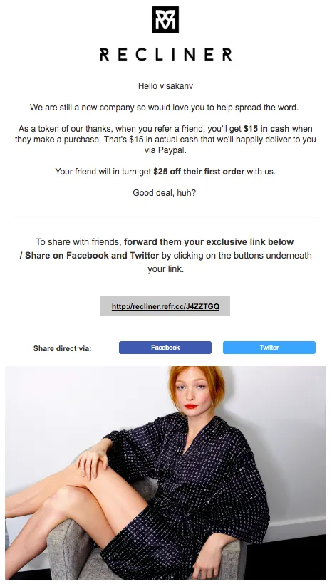 recliner-referral-email
