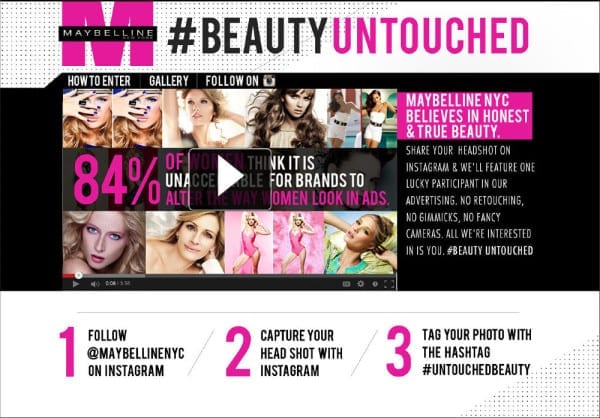 maybelline untouched beauty contest