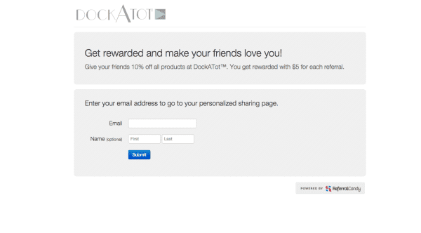 dock a tot referral program