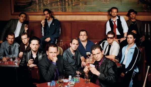 The "paypal mafia" photographed at Tosca in San Francisco, Oct, 2007. Photo by Robyn Twomey for Fortune