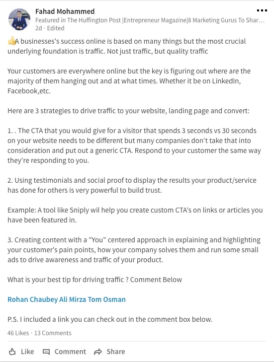 marketing for linkedin