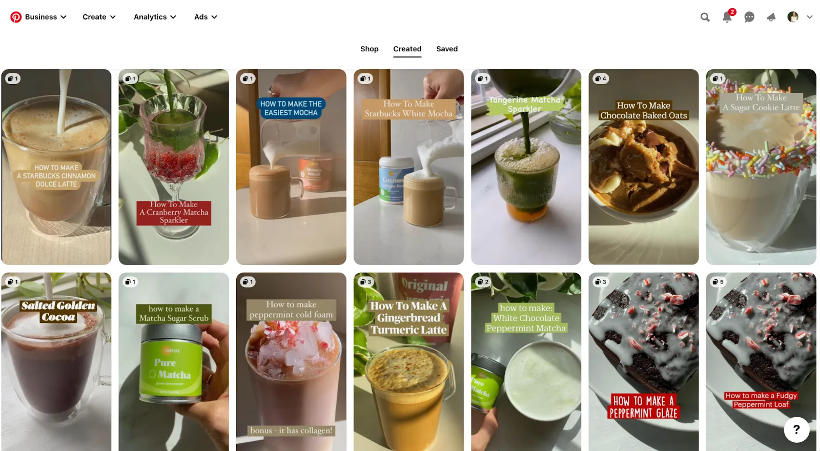 Pinterest seasonal pins example