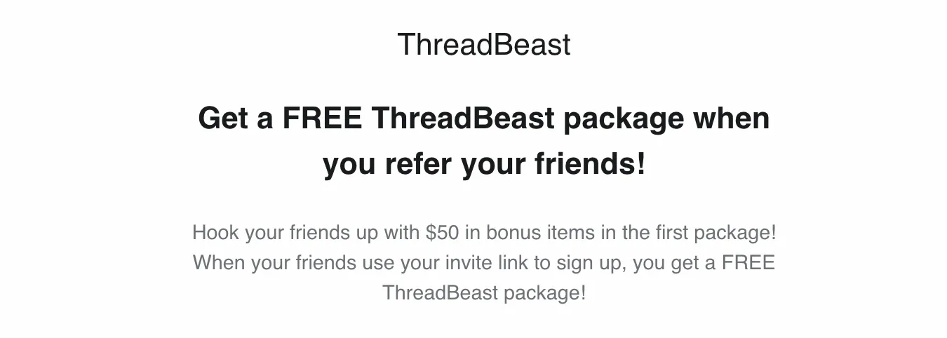 ThreadBeast referral example