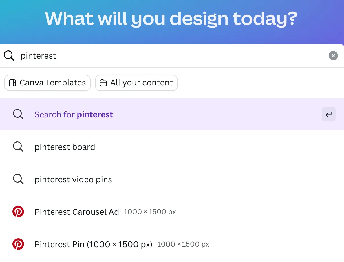 Pinterest on Canva