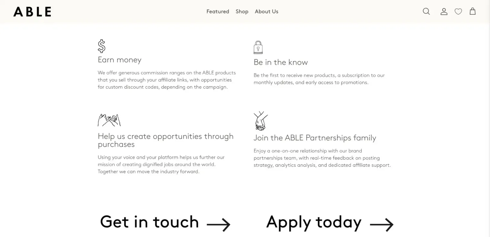 Able referral program
