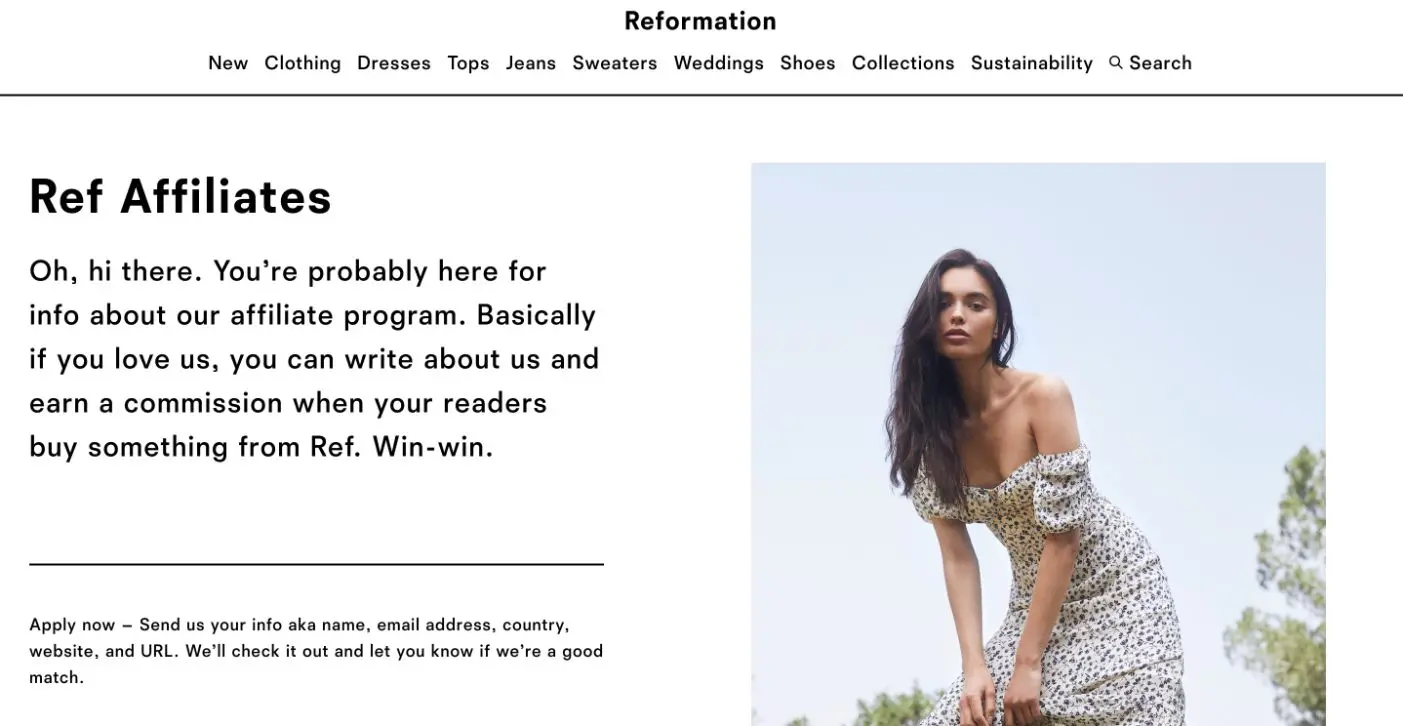 Reformation referral program