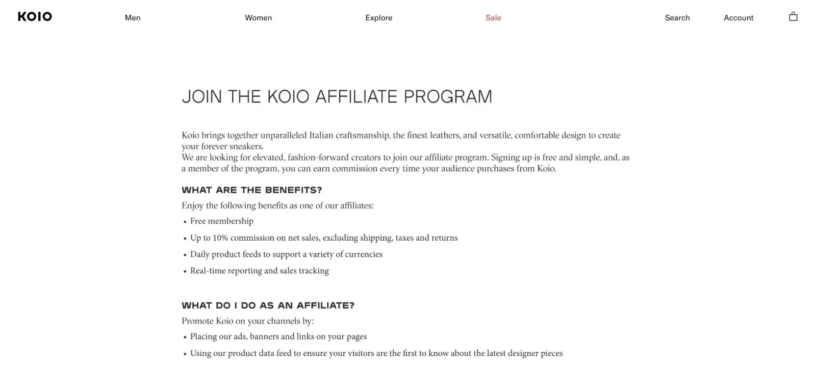 KOIO affiliate program
