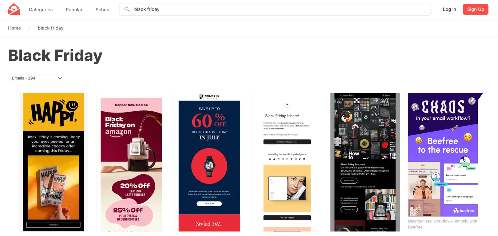 Really Good Emails black friday examples