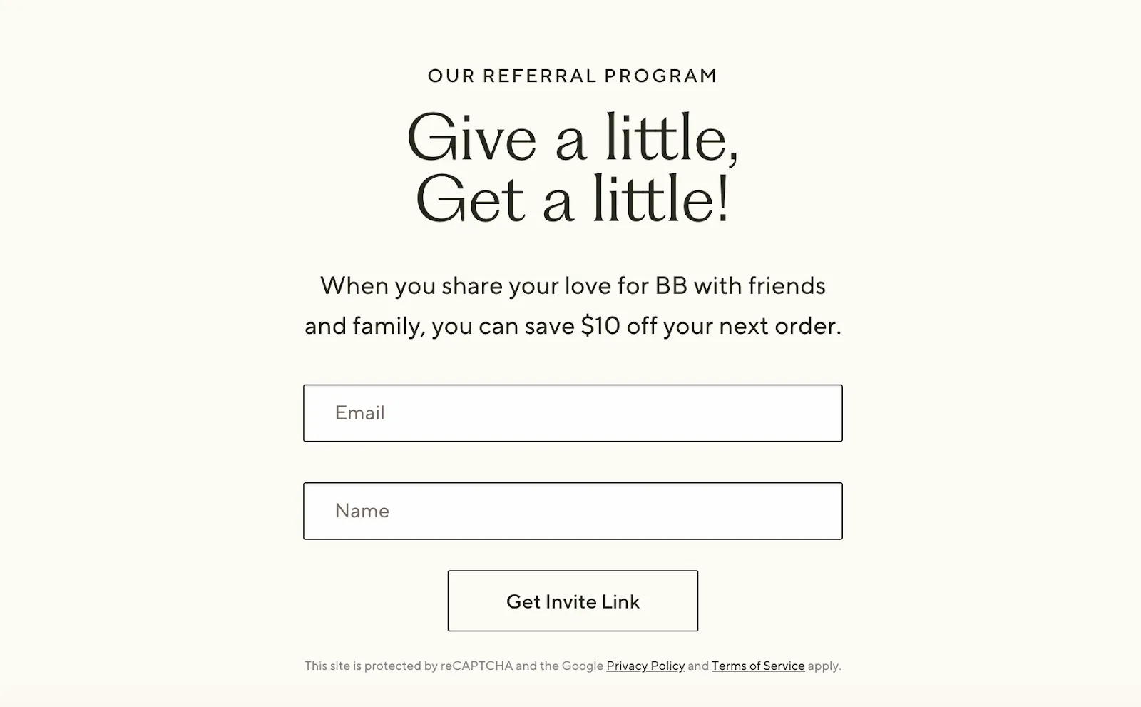 Branch Basics give a litttle referral program