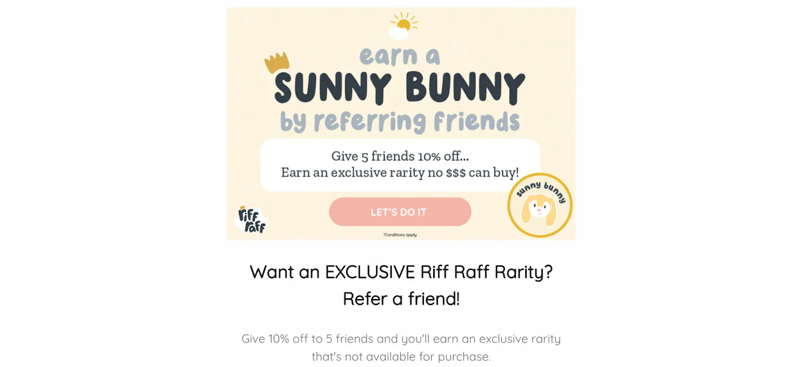 Riff Raff & Co referral form page