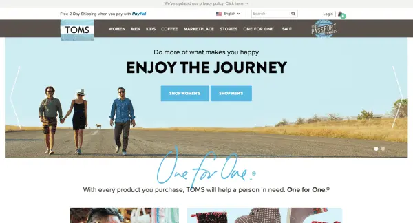 TOMS home page