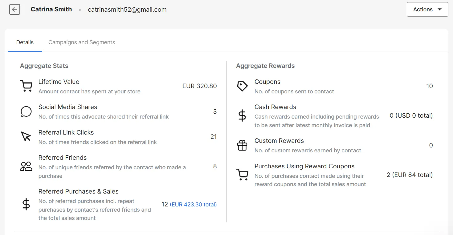ReferralCandy reward settings