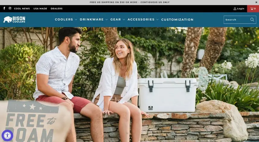 Bison Coolers home pg