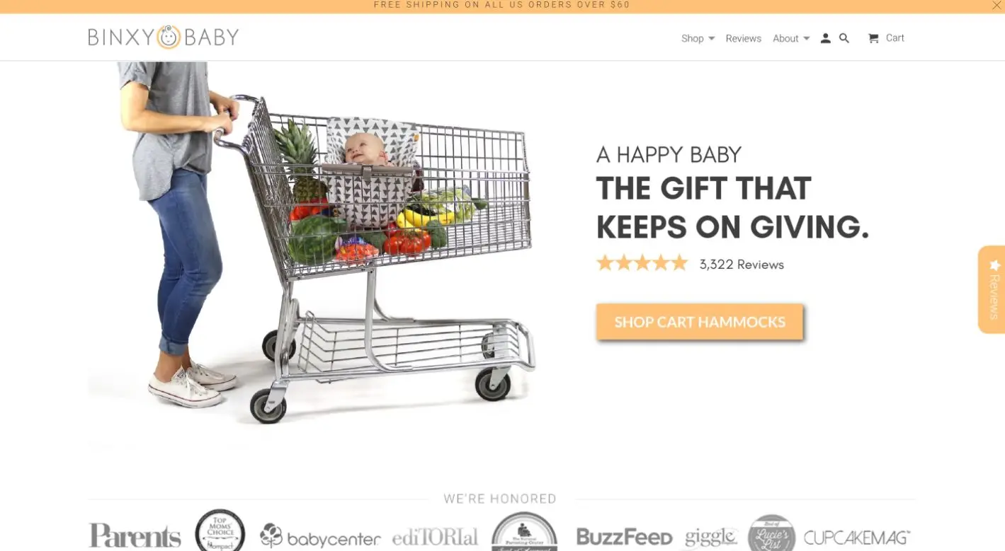 Binxy Baby home page