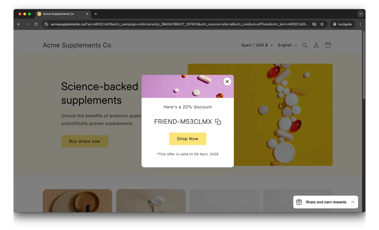 Step 8 of installing referral program on Shopify