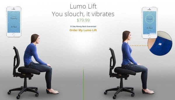 Lumo Lift homepage 
