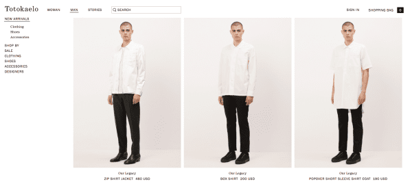 totokaelo-menswear-ecommerce-site
