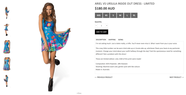 Black Milk Clothing Disney Dress Product Image