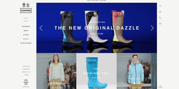 Hunter boots homepage Social Currency Contagious Jonah Berger ReferralCandy