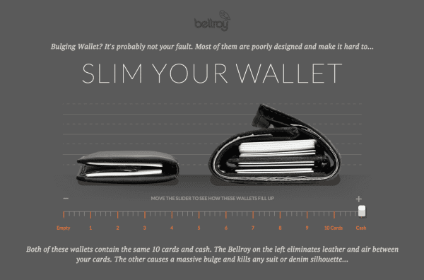 Bellroy Slim Your Wallet Social Currency Contagious Jonah Berger ReferralCandy