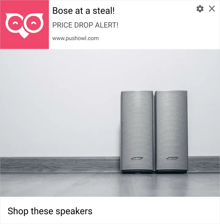 price drop - web push notifications