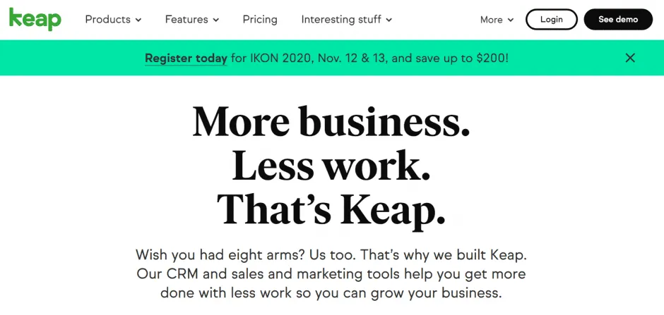 eCommerce Growth Hacking Tools - Keap