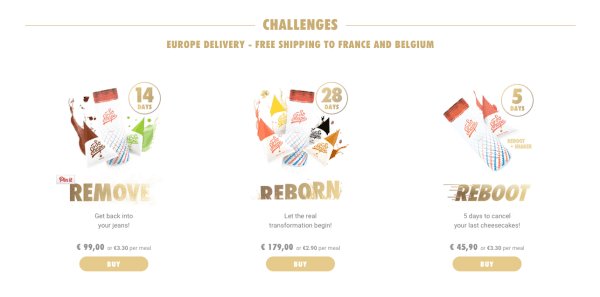 So Shape Challenges Packs products