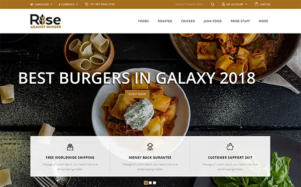 ecommerce templates referralcandy - RISE - Food Store OpenCart Template