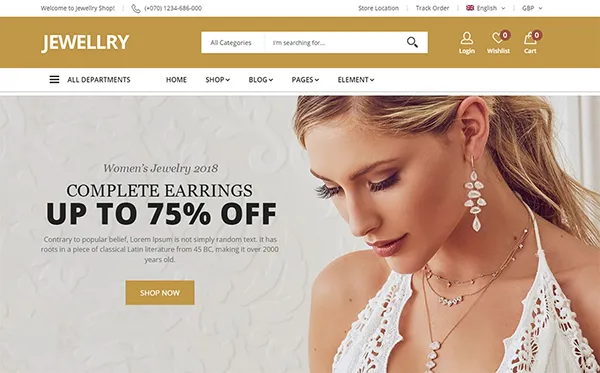 ecommerce templates referralcandy - Jewellry WooCommerce Theme