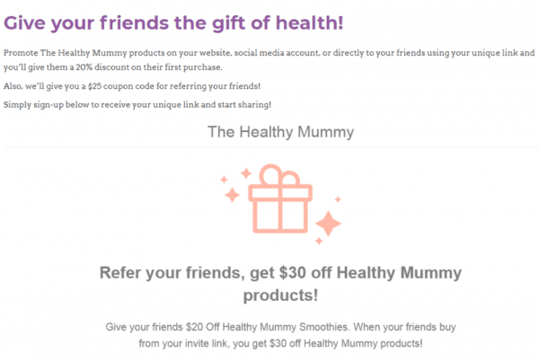 Healthy Mummy Referral Program