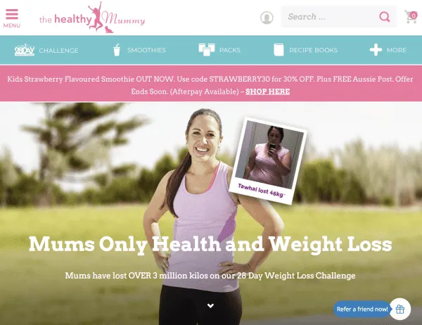 WooCommerce Referral Programs: Healthy Mummy