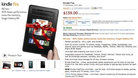 Kindle Fire Product Page