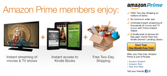 Amazon Prime Call to Action