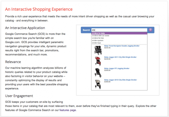 Google Commerce Search