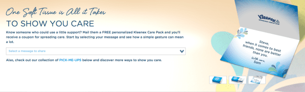 kleenex messages of care