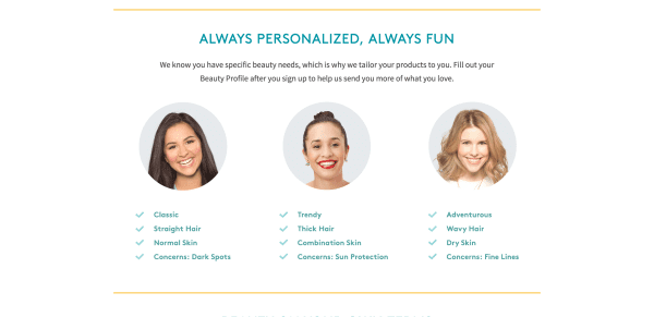 birchbox customisable sets
