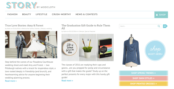 story by modcloth blog