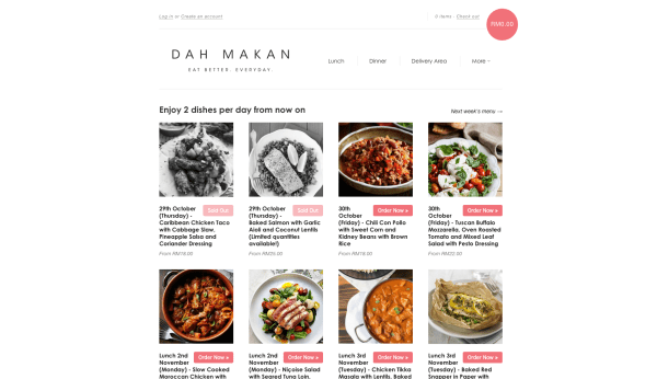 Dah Makan homepage