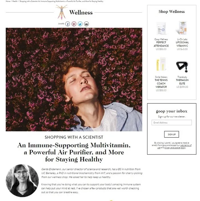 goop word of mouth shop wellness sidebar
