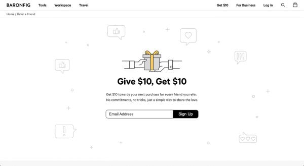 Baronfig referral page