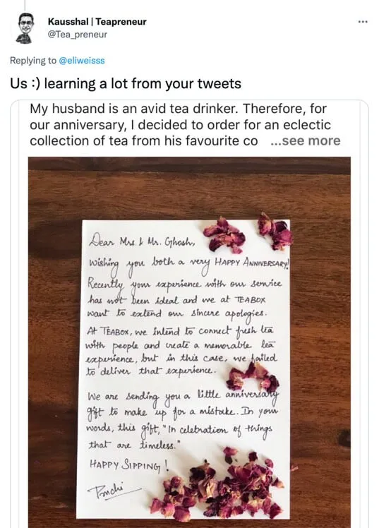 Customer experience example 3