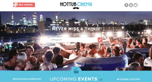 Hot Tub Cinema Unexpected ReferralCandy
