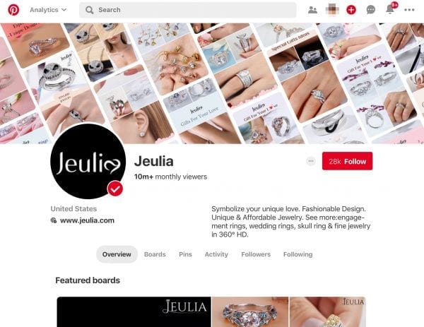 Jeulia Pinterest